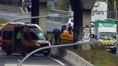 Foto de ESPAÑA: Cae un helicóptero en una carretera principal de Madrid |  ACN