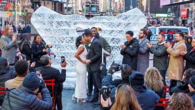 Foto de San Valentín en Times Square