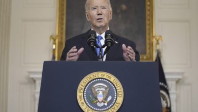 Foto de Biden condena el “estúpido” y “vergonzoso” comentario de Trump sobre la OTAN