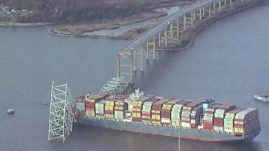 Foto de Cómo ocurrió choque de un barco con puente de Baltimore