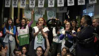 Foto de Trabajadores argentinos van a huelga