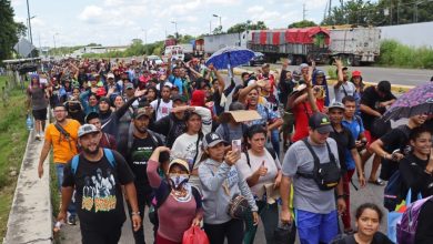 Foto de Caravana con cientos de migrantes de frontera sur de México
