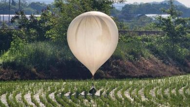 Foto de Corea del Norte lanza globos con desechos y porquerías a Sur