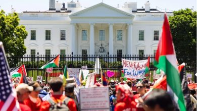 Foto de Cientos personas protestan por apoyo Estados Unidos a Israel |  ACN