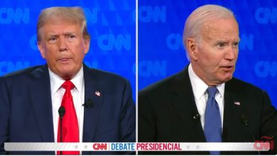 Foto de Trump, agresivo y confiado, carga contra un titubeante Biden |  ACN