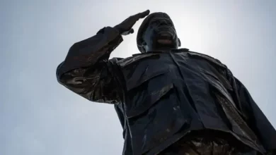 Foto de Derriban al menos 5 estatuas de Hugo Chávez durante las protestas en Venezuela