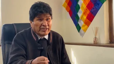 Foto de la crítica de Evo Morales al presidente de Bolivia