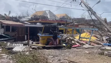 Foto de devastador paso del huracán Beryl