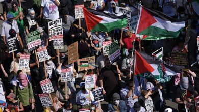 Foto de Protestantes en Chicago piden a Harris logre la paz en Gaza