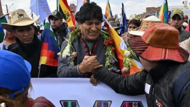 Foto de Imágenes de la marcha de protesta encabezada por Evo Morales