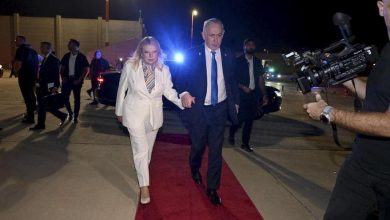 Foto de Netanyahu parte hacia Nueva York para hablar el viernes ante la Asamblea de la ONU