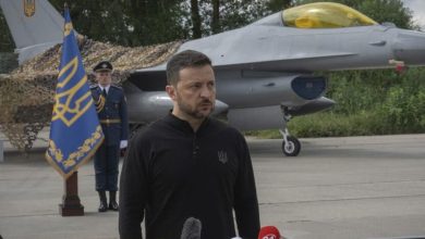 Foto de Ucrania recibe avión F-16 de parte de los Países Bajos