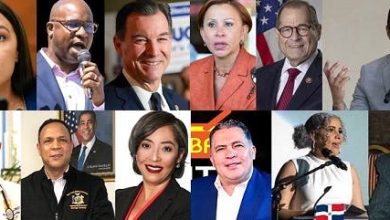 Foto de Congresistas y líderes dominicanos NYC condenan vandalismo oficina Adriano Espaillat