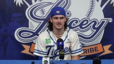 Foto de David Hensley y Ryan Fitzgerald, importados al Licey