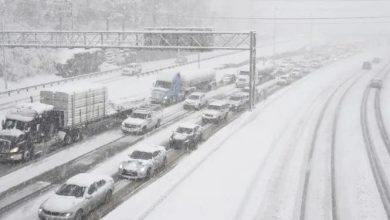 Foto de Millones de conductores combaten la nieve a su regreso de las fiestas del Día de Acción de Gracias