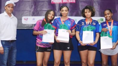 Foto de Castro y Cabrera campeones en tenis de mesa