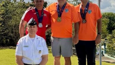 Foto de Policía campeón en tiro de escopeta Juegos Militares