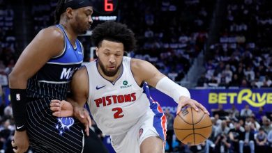 Foto de Cunningham estableció un récord de anotaciones en playoffs para Detroit, lo que no significó una derrota ante Orlando