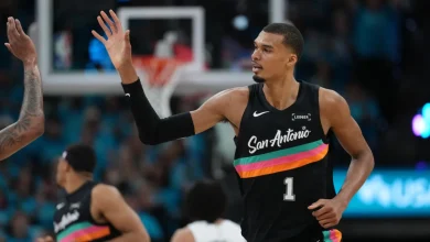 Foto de Wembanyama fue nombrado mejor defensa de la NBA