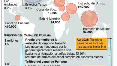 Foto de Buques portacontenedores y gas natural licuado siguen fluyendo por el Canal de Panamá