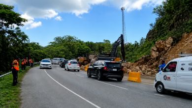 Foto de Digesett habilita carriles en autopista del Nordeste tras derrumbe