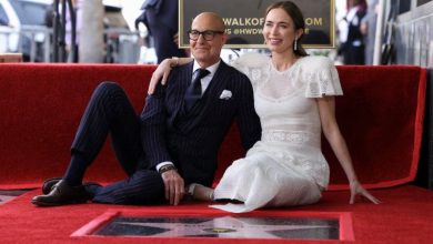Foto de Los actores Emily Blunt y Stanley Tucci reciben estrellas en el Paseo de la Fama de Hollywood