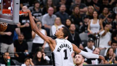 Foto de Wembaniama, el dueño y señor de San Antonio que igualó la serie ante Oklahoma