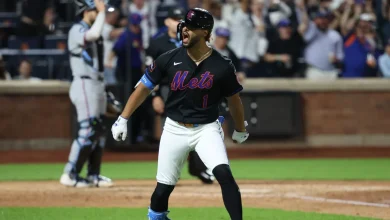Foto de MJ Meléndez salió de la banca para darle a los Mets una victoria de película