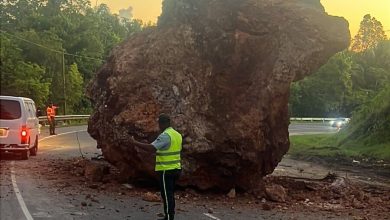 Foto de Desprendimiento de roca afecta tránsito en autopista