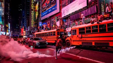 Foto de 63 personas fueron arrestadas en Nueva York tras la histórica victoria de los Knicks
