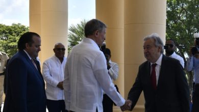 Foto de Abinador analiza la crisis haitiana con Guterres