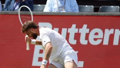 Foto de Corentin Moot multado con 40.000 dólares tras una grosera entrevista en el Queen’s Club