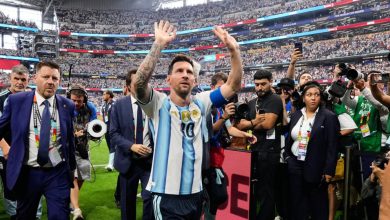 Foto de Messi batió el récord de goles en el Mundial exactamente 40 años después de la obra maestra de Maradona