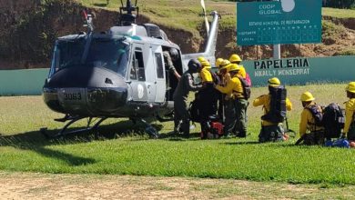 Foto de Más de 120 bomberos combaten incendio forestal