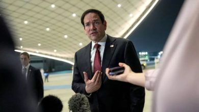 Foto de Rubio dice que es "inaceptable" que Irán haya impuesto aranceles a los barcos que transitan por el Estrecho de Ormuz.