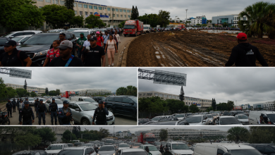 Foto de Las protestas provocaron un intenso tráfico en los alrededores de la Plaza de la Bandera