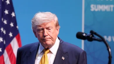 Foto de Trump dice que España "se redimió" al aceptar la solicitud de pago de la OTAN